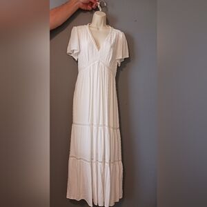 Knox Rose Boho white maxi dress - sz M